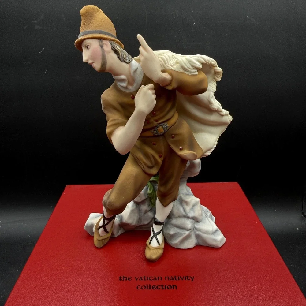 Vintage The Vatican Nativity Collection Shepherd Porcelain Hand Painted Vintage